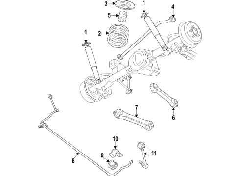 2020 Jeep Gladiator Suspension Components, Lower Control Arm, Upper Control Arm, Stabilizer Bar Arm-Rear Diagram for 68504690AA