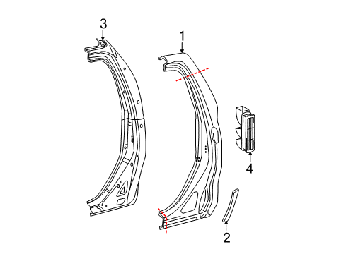 2014 Toyota Tundra Side Panel & Components Side Panel Protector Diagram for 58748-0C011