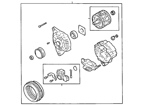 2001 Chrysler Sebring Alternator ALTERNATOR Diagram for MD373094