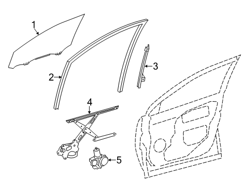 2013 Toyota RAV4 Front Door Run Channel Diagram for 68151-0R030