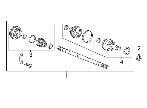 2021 Chevrolet Camaro Drive Axles - Rear Inner Joint Assembly Diagram for 84800795