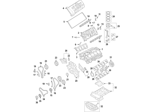 2020 Genesis G80 Engine Parts, Mounts, Cylinder Head & Valves, Camshaft & Timing, Oil Pan, Oil Pump, Crankshaft & Bearings, Pistons, Rings & Bearings, Variable Valve Timing Guide-Chain Diagram for 244303FAB0