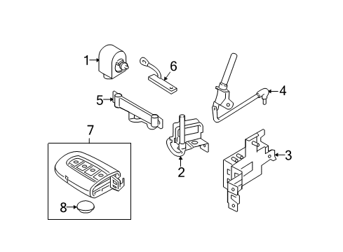 2011 Hyundai Sonata Keyless Entry Components Module Assembly-Smart Key Diagram for 95480-3Q500