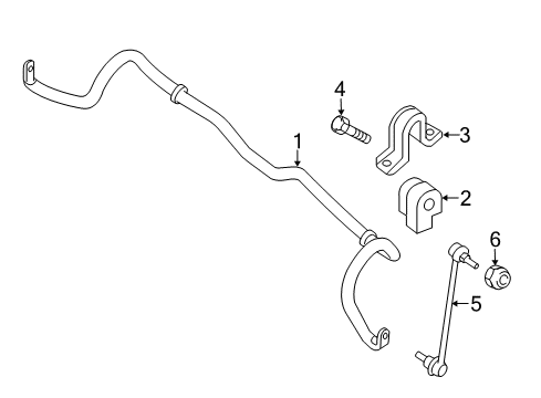 2020 Nissan NV200 Stabilizer Bar & Components - Front Bolt Diagram for 54699-9SA0A