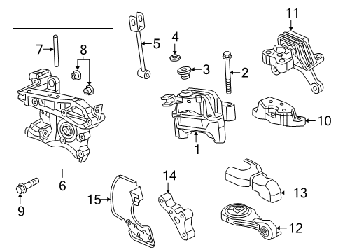 2020 Alfa Romeo 4C Engine & Trans Mounting Bolt Diagram for 68260355AA