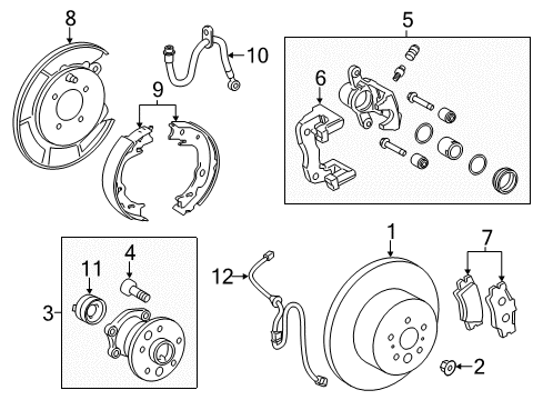 2014 Toyota Avalon Parking Brake Cable Assembly, Parking Diagram for 46420-07040