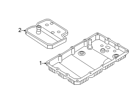 2012 Hyundai Genesis Transmission Pan Assembly-Automatic Transaxle Oil Diagram for 45280-4F001