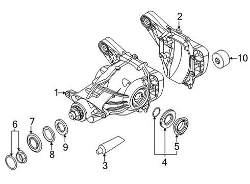 2020 BMW X6 Axle & Differential - Rear FINAL DRIVE WITH DIFFERENTIA Diagram for 33108686659