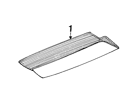 2003 Oldsmobile Aurora High Mount Lamps Lamp Asm-High Mount Stop *Gray Y Diagram for 25696598