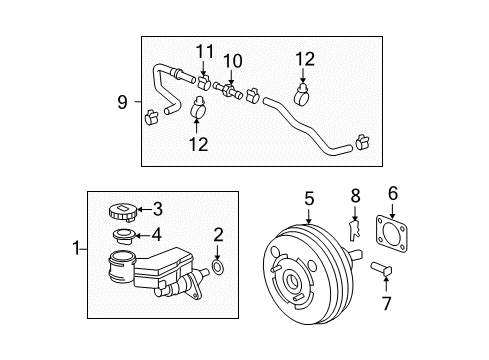 2009 Acura MDX Dash Panel Components Cap Assy., Reservoir Diagram for 46662-SJA-013