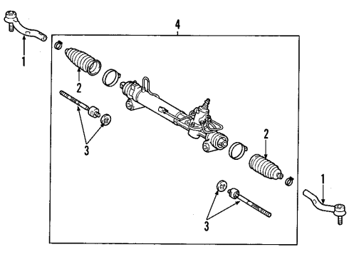 2003 Lexus GX470 P/S Pump & Hoses, Steering Gear & Linkage Steering Gear Seal Kit Diagram for 04445-28091