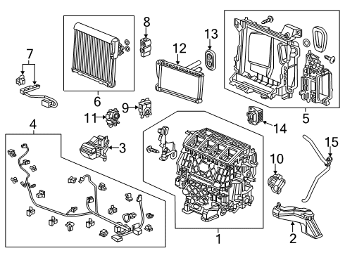 2019 Acura RDX Air Conditioner Hose Complete , Suction Diagram for 80311-TJB-A01