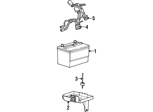 1993 Lincoln Mark VIII Battery Negative Cable Diagram for F3LY14301A