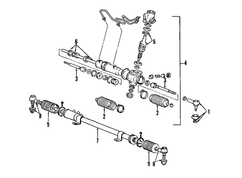1992 Mitsubishi Galant P/S Pump & Hoses, Steering Gear & Linkage RETAINER-Power Steering Pump Diagram for MB351258