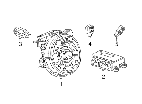 2022 GMC Sierra 3500 HD Air Bag Components Clock Spring Diagram for 84966463