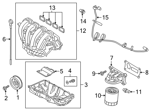 2020 Ford Transit Connect Intake Manifold Adapter Diagram for JX6Z-6881-A
