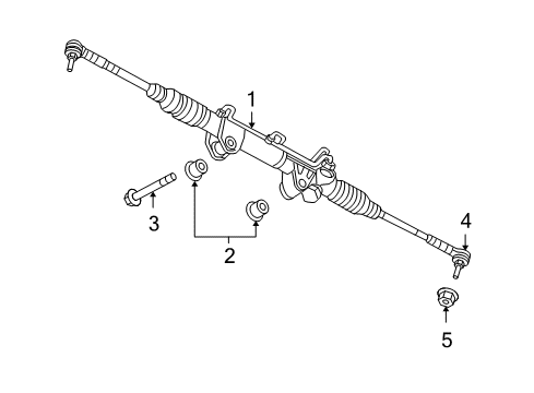 2012 Ram 1500 P/S Pump & Hoses, Steering Gear & Linkage Rack And Pinion Gear Diagram for 5154491AA