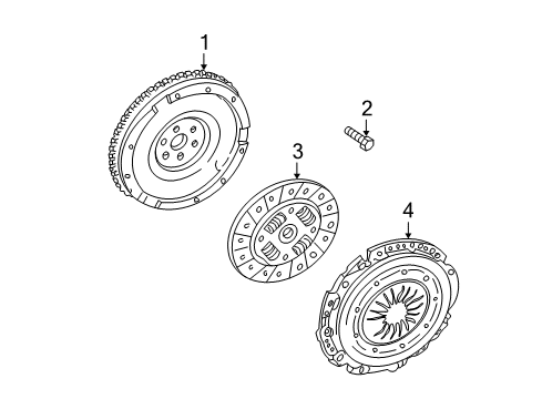 2002 Lincoln LS Clutch & Flywheel Flywheel Diagram for 2W4Z-6375-BA