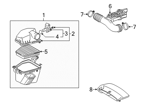 2006 Lexus GS430 Powertrain Control Cleaner Assy, Air Diagram for 17700-50280