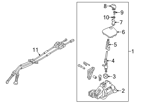 2018 Hyundai Elantra GT Gear Shift Control - MT Boot Assembly-TGS Lever Diagram for 84632-G3000-TRY