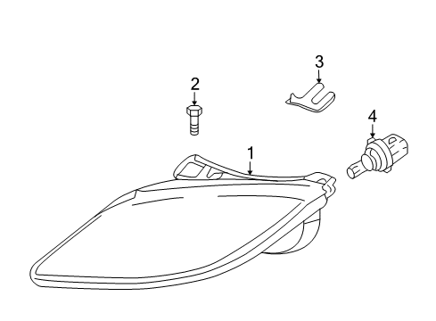 2005 Pontiac Sunfire Bulbs Composite Assembly Diagram for 22713668