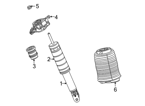 2021 Jeep Grand Cherokee L Shocks & Components - Rear Air Suspension Diagram for 68459777AD