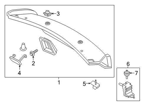 2018 Lincoln Continental Interior Trim - Trunk Lid Trunk Lid Trim Nut Diagram for -W713717-S403