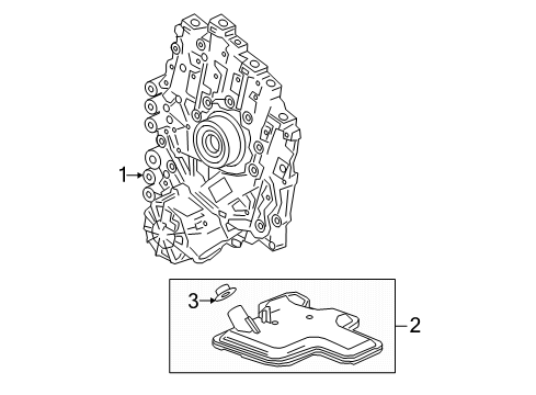 2020 Chevrolet Equinox Automatic Transmission Filter Diagram for 24291544