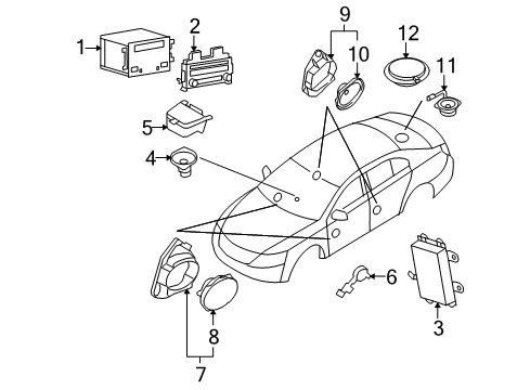 2013 Lincoln MKS Sound System Amplifier Diagram for DA5Z-18B849-A