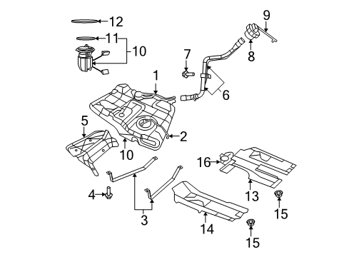 2009 Chrysler Sebring Fuel Supply Tube-Fuel Supply Diagram for 5171010AB