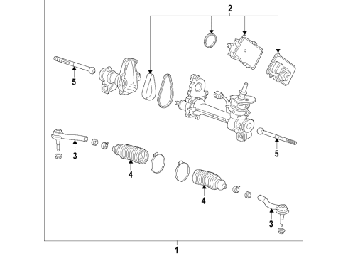 2020 Chevrolet Blazer Steering Column & Wheel, Steering Gear & Linkage Rack Diagram for 84767395