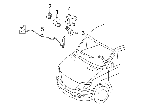 2007 Dodge Sprinter 2500 Anti-Theft Components Switch-UNDERHOOD Diagram for 68034236AA