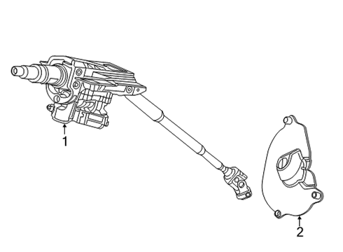 2022 Acura MDX Steering Column Assembly COLUMN, STEERING Diagram for 53200-TYA-A05