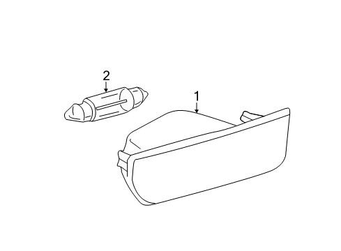 2008 Dodge Sprinter 2500 Bulbs Reflector Diagram for 68012886AA