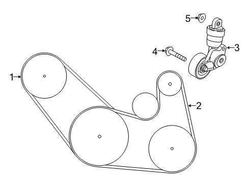 2018 Toyota Yaris iA Belts & Pulleys Belt Tensioner Diagram for 16620-WB002