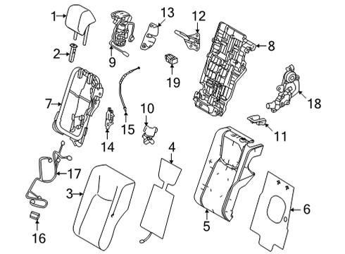 2022 Lexus NX350h Rear Seat Components SWITCH, RR POWER SEA Diagram for 84923-78030