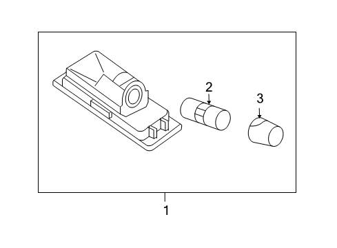 2003 BMW Z4 License Lamps Registration Plate Lamp Diagram for 63267165735