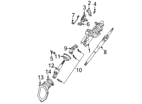 2002 Lexus ES300 Ignition Lock Clamp, Steering Column, Upper Diagram for 45271-33020