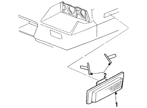 1987 Chevrolet Camaro Side Marker Lamps Lamp Asm-Front Side Marker Diagram for 915589