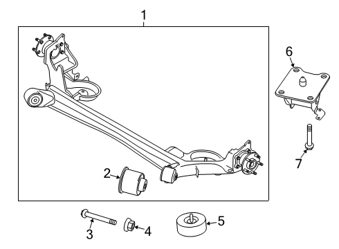 2020 Ford Transit Connect Axle Components - Rear Bumper Diagram for JX6Z-3020-A