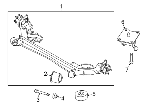 2020 Ford Transit Connect Axle Components - Rear Mount Bracket Bolt Diagram for -W715871-S442