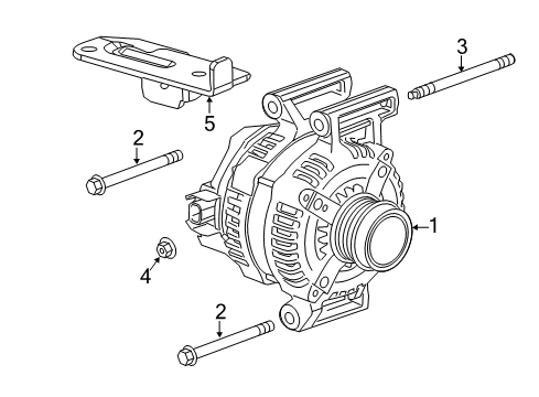 2013 Cadillac ATS Alternator Alternator Bracket Diagram for 22943305