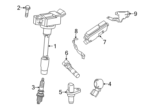 2021 Toyota Prius Prime Powertrain Control ECM Rear Bracket Diagram for 89668-47050