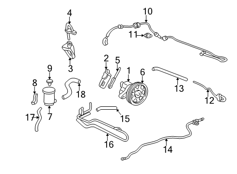 2002 Acura CL Powertrain Control Hose, Feed Diagram for 53713-S3M-A02
