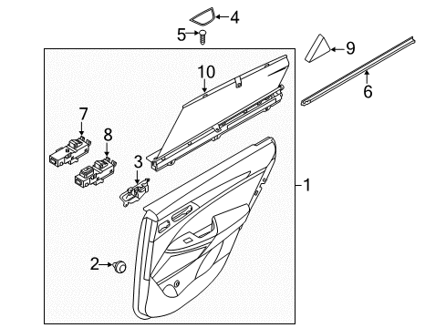 2020 Kia Cadenza Rear Door PANEL COMPL-REAR DOO Diagram for 83302F6620BM6