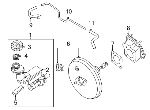 2019 Nissan Rogue Hydraulic System Hose-Brake Booster Diagram for 47474-5HA0A