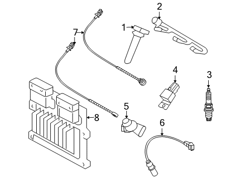 2010 Kia Optima Ignition System Engine Ecm Control Module Diagram for 391293E213