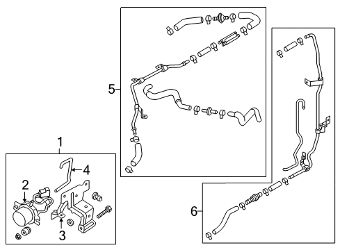2017 Genesis G90 Hydraulic System Bracket-Vacuum Pump Diagram for 59260-D2000
