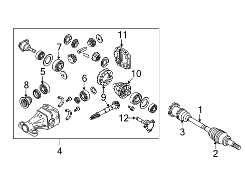 2007 Nissan Armada Axle & Differential - Rear Final Drive Assembly Diagram for 38300-ZE01A