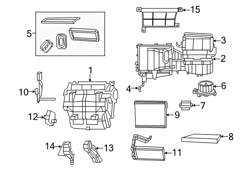2011 Chrysler 200 Air Conditioner Screen-Air Inlet Diagram for 5058245AA
